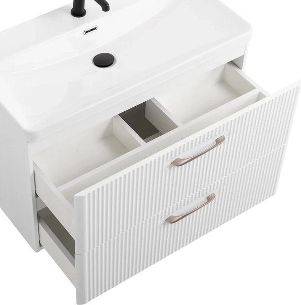 Купить Тумба с умывальником BelBagno Lucido DUE-800-2C-SO-BL-P + BB-8076-3-80 в Минске