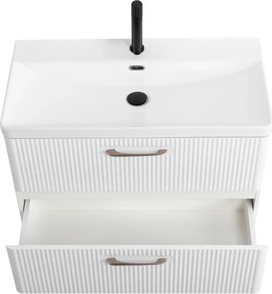 Купить Тумба с умывальником BelBagno Lucido DUE-800-2C-SO-BL-P + BB-8076-3-80 в Минске