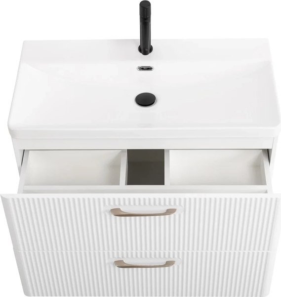 Купить Тумба с умывальником BelBagno Lucido DUE-800-2C-SO-BL-P + BB-8076-3-80 в Минске