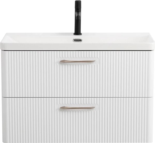 Купить Тумба с умывальником BelBagno Lucido DUE-800-2C-SO-BL-P + BB-8076-3-80 в Минске