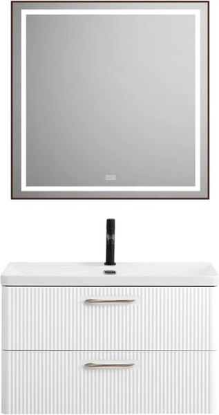 Тумба с умывальником BelBagno Lucido DUE-800-2C-SO-BL-P + BB-8076-3-80