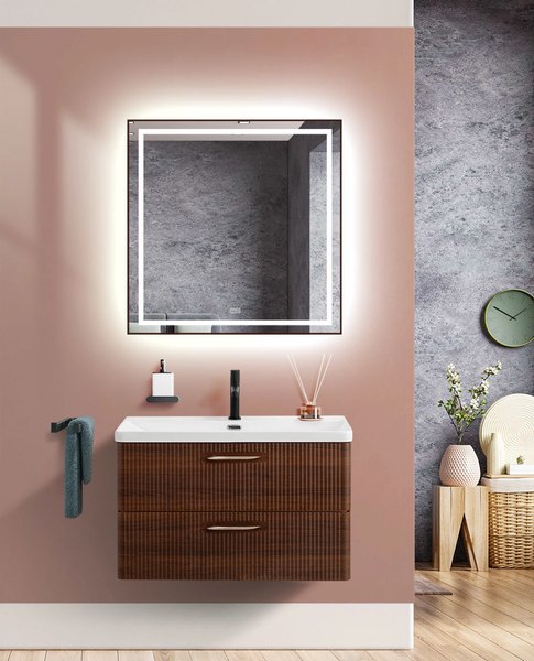 Тумба с умывальником BelBagno Noce DUE-800-2C-SO-NOCE-P + BB-8076-3-80