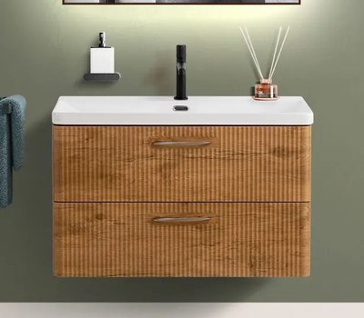 

Тумба с умывальником, Rovere Nature DUE-800-2C-SO-RN-P + BB-8076-3-80