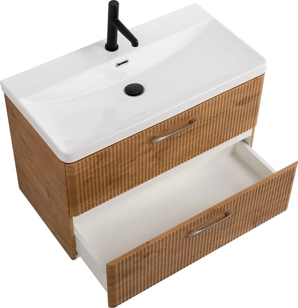 Купить Тумба с умывальником BelBagno Rovere Nature DUE-800-2C-SO-RN-P + BB-8076-3-80 в Борисове