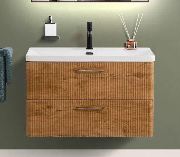 Тумба с умывальником BelBagno Rovere Nature DUE-800-2C-SO-RN-P + BB-8076-3-80