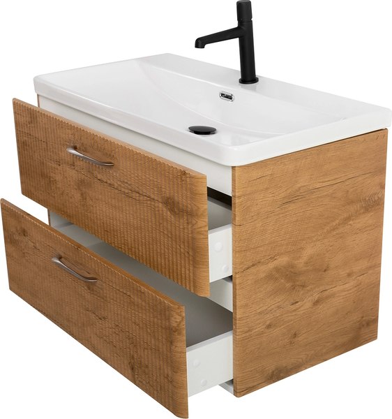 Купить Тумба с умывальником BelBagno Rovere Nature DUE-800-2C-SO-RN-P + BB-8076-3-80 в Борисове