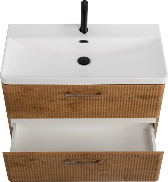 Купить Тумба с умывальником BelBagno Rovere Nature DUE-800-2C-SO-RN-P + BB-8076-3-80 в Борисове