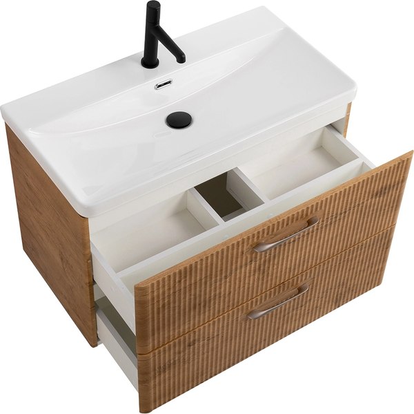 Купить Тумба с умывальником BelBagno Rovere Nature DUE-800-2C-SO-RN-P + BB-8076-3-80 в Борисове