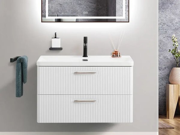 Тумба с умывальником BelBagno DUE-800-2C-SO-BM-P + BB-8076-3-80