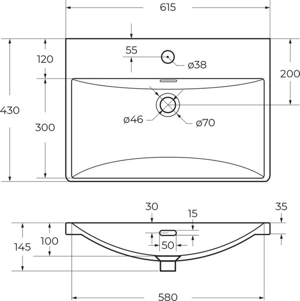 Купить Тумба с умывальником BelBagno DUE-600-2C-SO-GM-P + BB-8076-3-60 в Минске