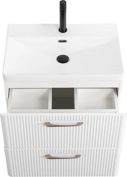 Купить Тумба с умывальником BelBagno Lucido DUE-600-2C-SO-BL-P + BB-8076-3-60 в Минске