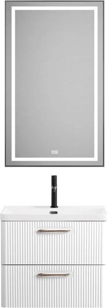 Тумба с умывальником BelBagno Lucido DUE-600-2C-SO-BL-P + BB-8076-3-60