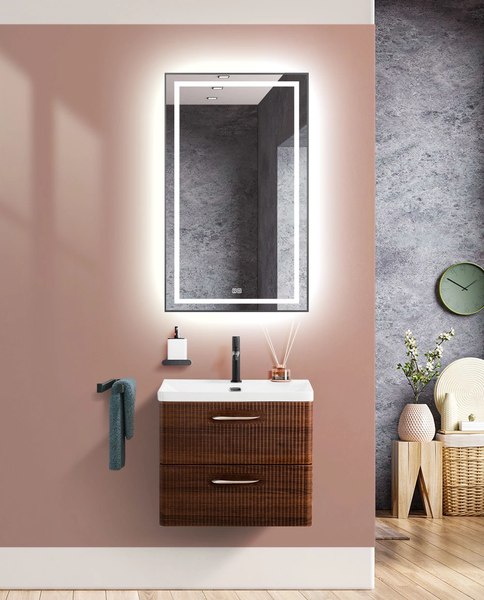Тумба с умывальником BelBagno Noce DUE-500-2C-SO-NOCE-P + BB-8076-3-50