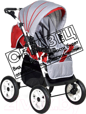 Детская универсальная коляска INDIGO Sancho Len (Sa 02, светло-бежевый/темно-синий)