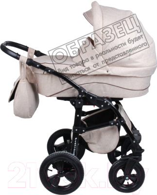 Детская универсальная коляска Smile Line Platinum 18 2 в 1 (Pl 20, светло-бежевый лен/коричневый)