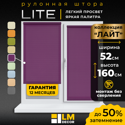 Рулонная штора Lm Decor Лайт LM 30-06G (52x160)