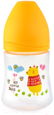 

Бутылочка для кормления Happy Care, Желтый, Sweet baby / 47588