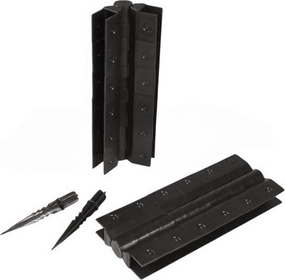 Комплект стыковочных элементов для грядки RusDecking 200мм шарнир+колышко / 00000024096 (черный) - 