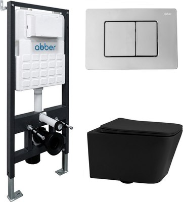 

Унитаз подвесной с инсталляцией, Rechteck AC1201MB-AC0105-AC0120