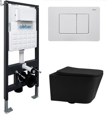 

Унитаз подвесной с инсталляцией, Rechteck AC1201MB-AC0105-AC0120MW
