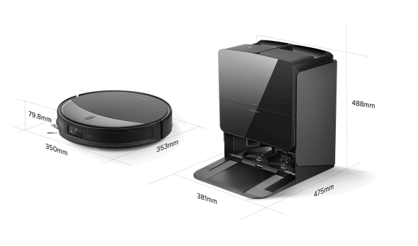 Робот-пылесос Roborock Robotic VC+Empty Wash Fill Dock Saros 10R RU / S10R52-02 (черный)