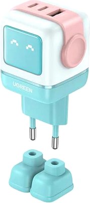 Адаптер питания сетевой Ugreen CD361 / 35855 (розовый/синий) - 
