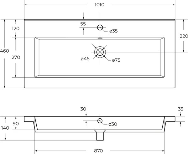Купить Тумба с умывальником Cezares MOLVENO-46-100-2C-SO-OSS + CZR-8070-100 в Барановичах