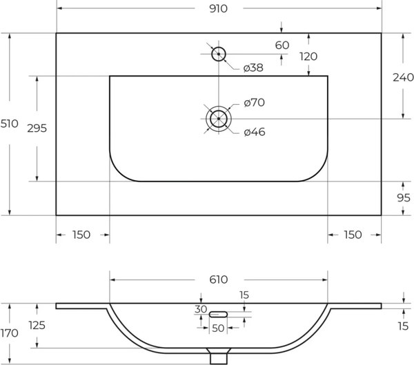 Тумба с умывальником Cezares MOLVENO-90-2C-SO-LB + CZR-8099-90/50