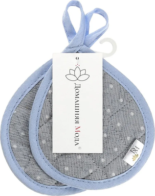 

Набор прихваток, Горошек на льне Капелька 18x20