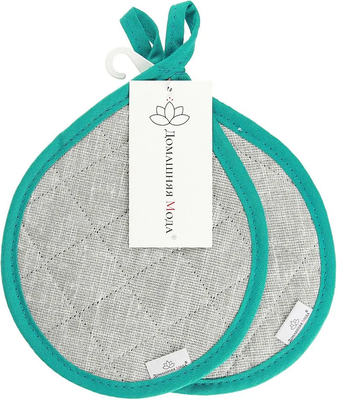 

Набор прихваток, Лен Капелька 18x20