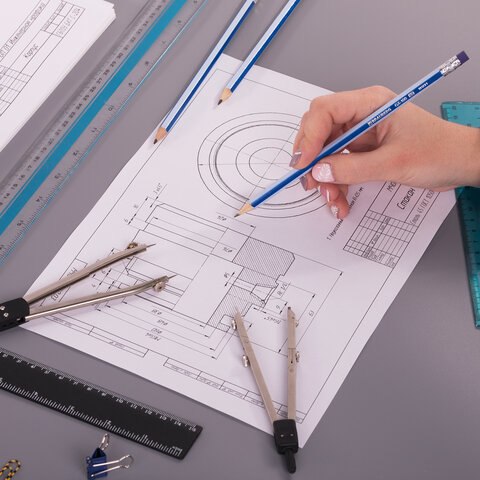Набор простых карандашей Brauberg GX-100 / 181721 (4шт)