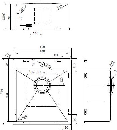 Купить Мойка кухонная ZORG ZRE 4551  
