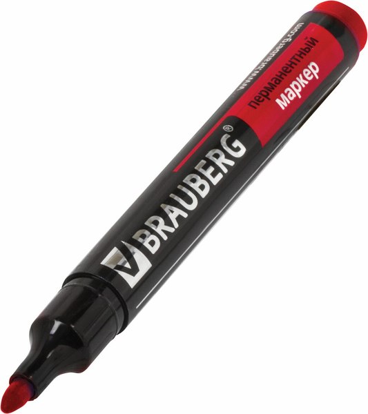 Маркер перманентный Brauberg 150467 (красный)