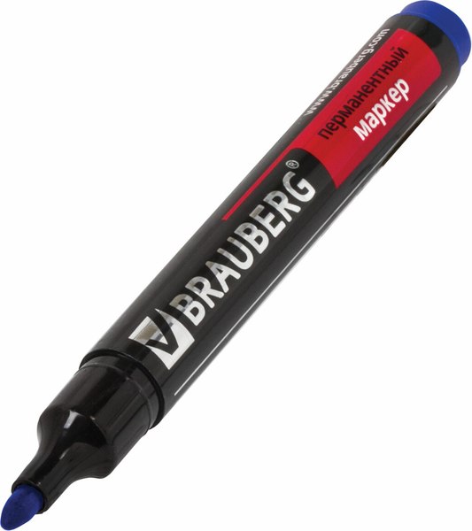 Маркер перманентный Brauberg 150466 (синий)