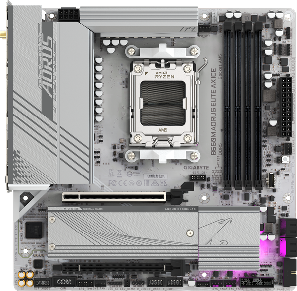 Материнская плата Gigabyte B650M Aorus Elite AX Ice