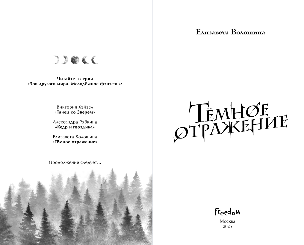 Художественная книга FreeDom Темное отражение, твердая обложка (Волошина Елизавета) — фото 3