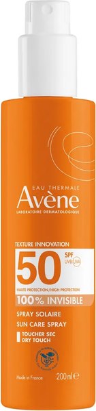 Спрей солнцезащитный Avene Невидимый для чувствительной кожи SPF50 (200мл)