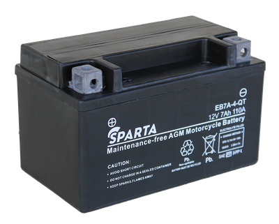 Мотоаккумулятор SPARTA EB7A-4-QT (7 А/ч) - 