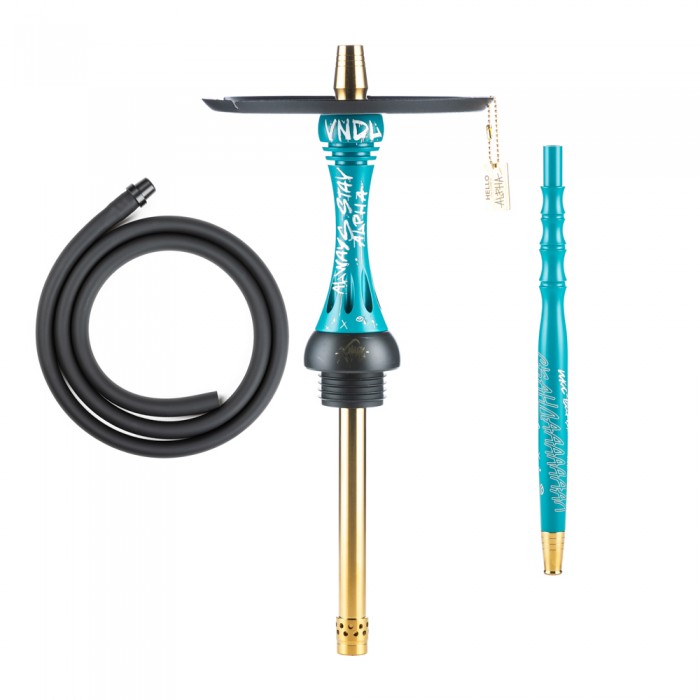 Шахта для кальяна Alpha Hookah Model X SS Vandal Azure (силиконовый шланг, мундштук, диффузор)