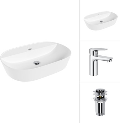 

Умывальник со смесителем, 21460-60 + Awe 21CK128C с донным клапаном 21190CH