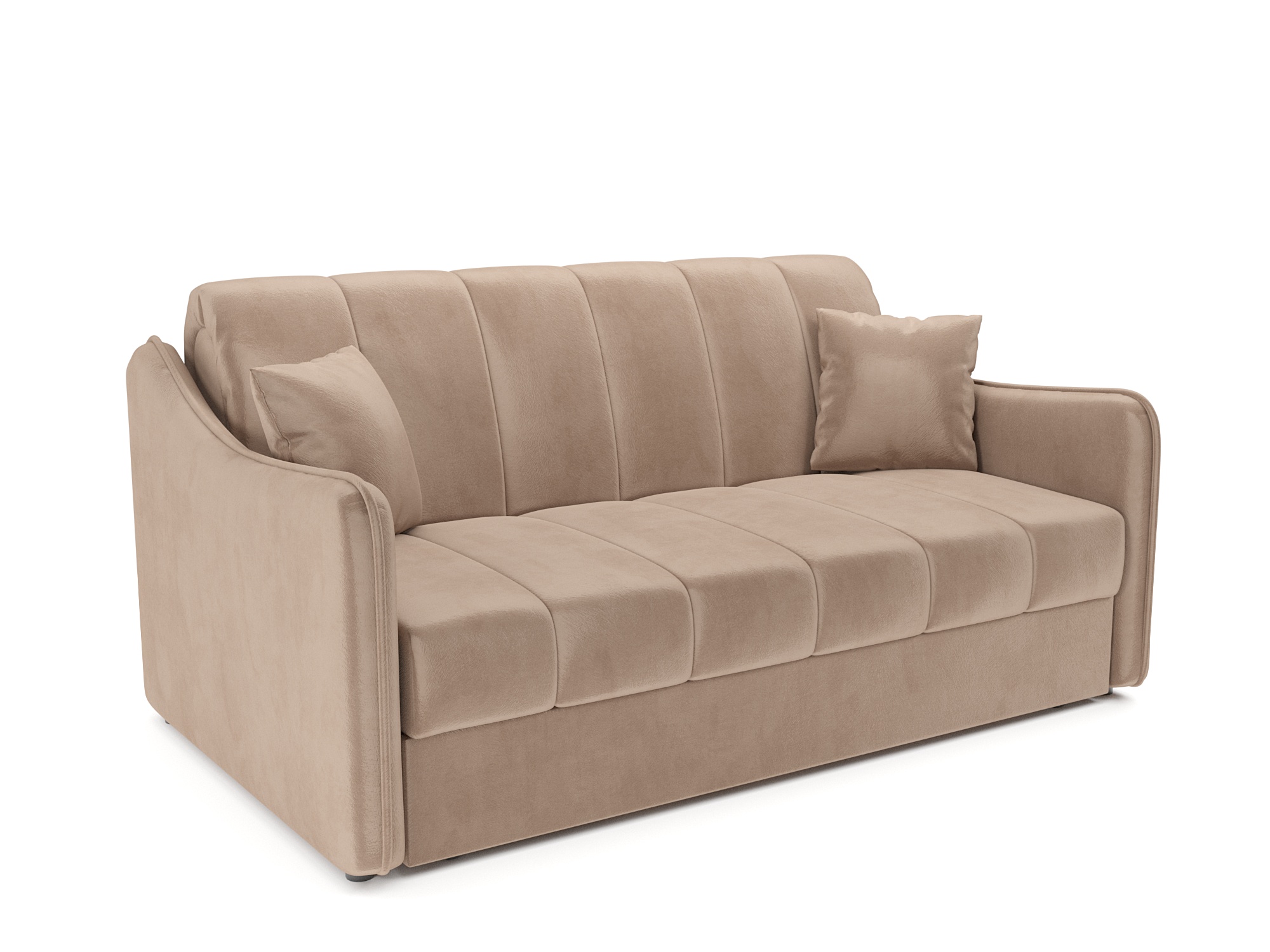 Диван Mebel-Ars аккордеон Давос НПБ 140x200 см / M2-113-14 (бежевый кордрой)