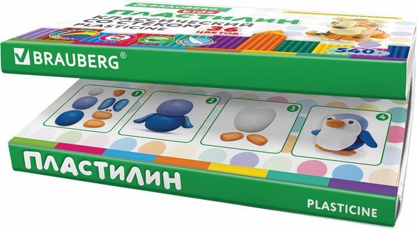 Пластилин Brauberg Kids классический / 106678 (36цв)