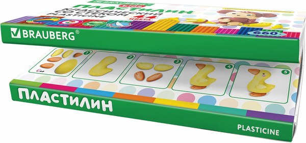 Пластилин Brauberg Kids классический / 106679 (44цв)
