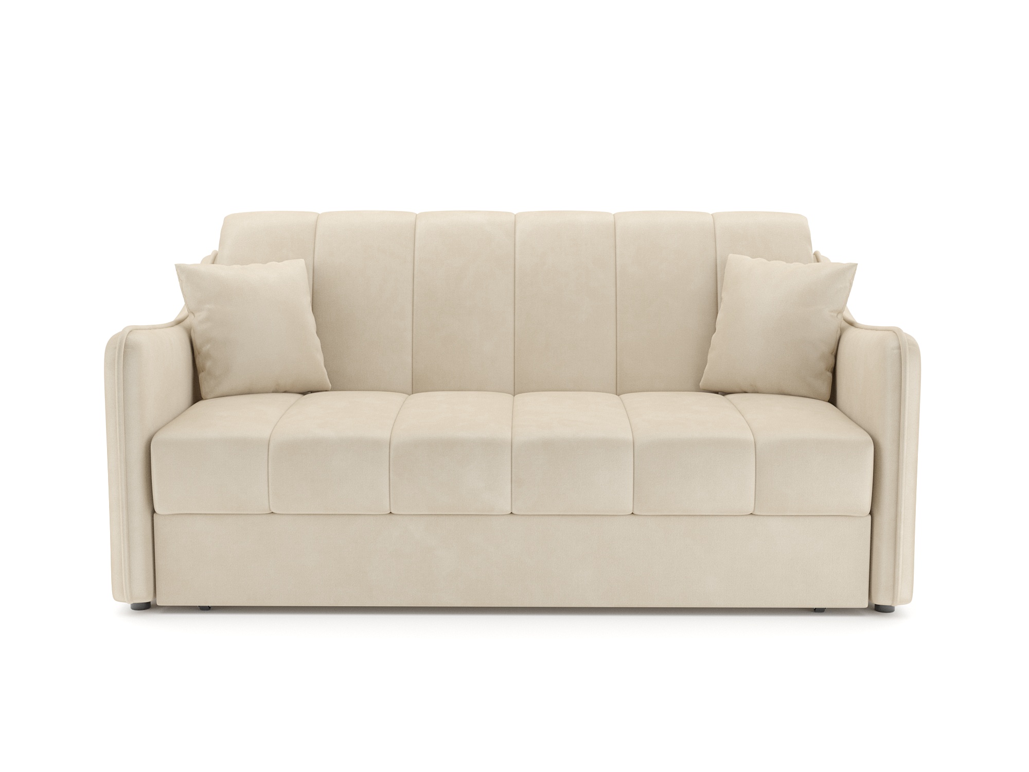 Диван Mebel-Ars аккордеон Давос ППУ 120x200 см / M2-108-4 (бархат бежевый Star Velvet 6 Light Beige) — фото 2
