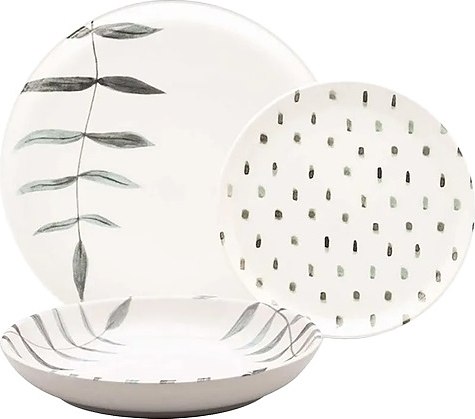 Тарелка столовая обеденная Oxford Flat Shape Samambaia 136234 AO02-1C01