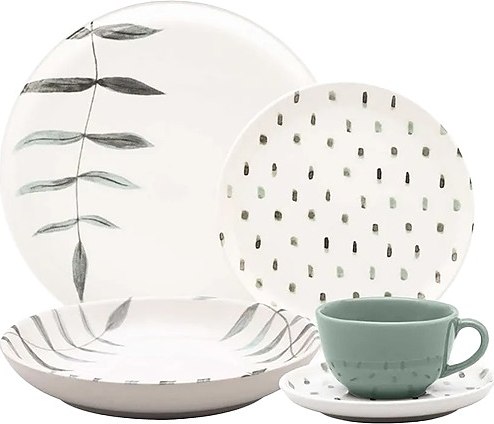 Тарелка столовая обеденная Oxford Flat Shape Samambaia 136234 AO02-1C01