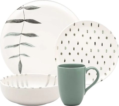 Тарелка столовая обеденная Oxford Flat Shape Samambaia 136234 AO02-1C01