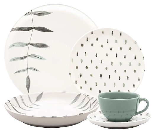 Тарелка закусочная (десертная) Oxford Flat Shape Samambaia 136233 AO03-1C01 — фото 4