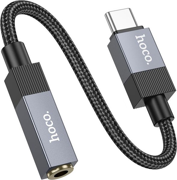 Кабель/переходник Hoco UPA32C Type-C на Jack 3.5 (черный)