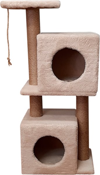 Комплекс для кошек Cat House Дуплекс 1.30 (джут бежевый)